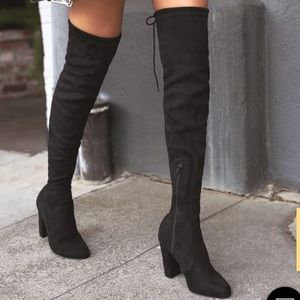 Lulu’s black over the knee boots
